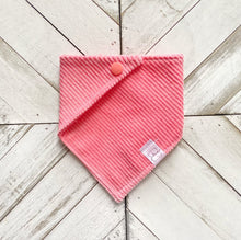 Load image into Gallery viewer, Coral Corduroy Pet Bandana