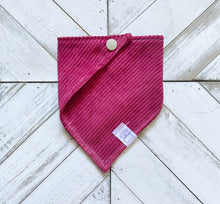 Load image into Gallery viewer, Burgundy Corduroy Pet Bandana