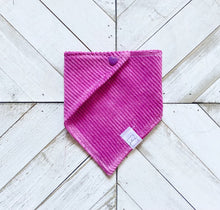 Load image into Gallery viewer, Magenta Corduroy Pet Bandana