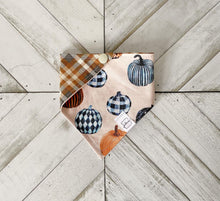 Load image into Gallery viewer, Plaid Pumpkin Pet Bandana