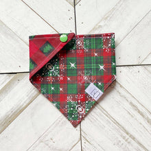 Load image into Gallery viewer, Snowfall Plaid Pet Bandana