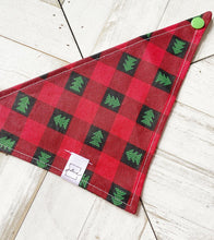 Load image into Gallery viewer, Snowfall Plaid Pet Bandana