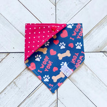 Load image into Gallery viewer, I Woof You Pet Bandana
