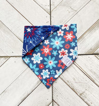 Load image into Gallery viewer, USA Floral Pet Bandana
