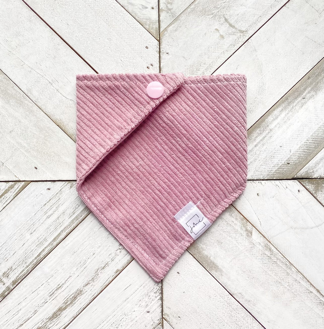 Dusty Rose Corduroy Pet Bandana