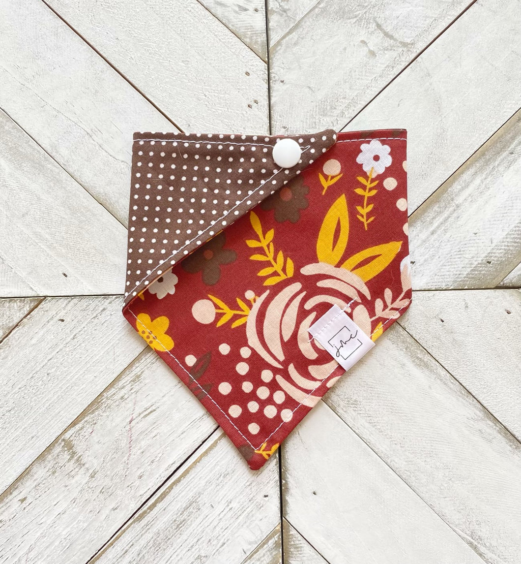 Autumnal Flowers Pet Bandana