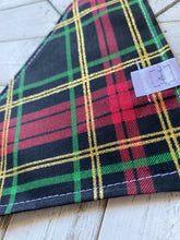 Load image into Gallery viewer, Christmas Plaid Pet Bandana
