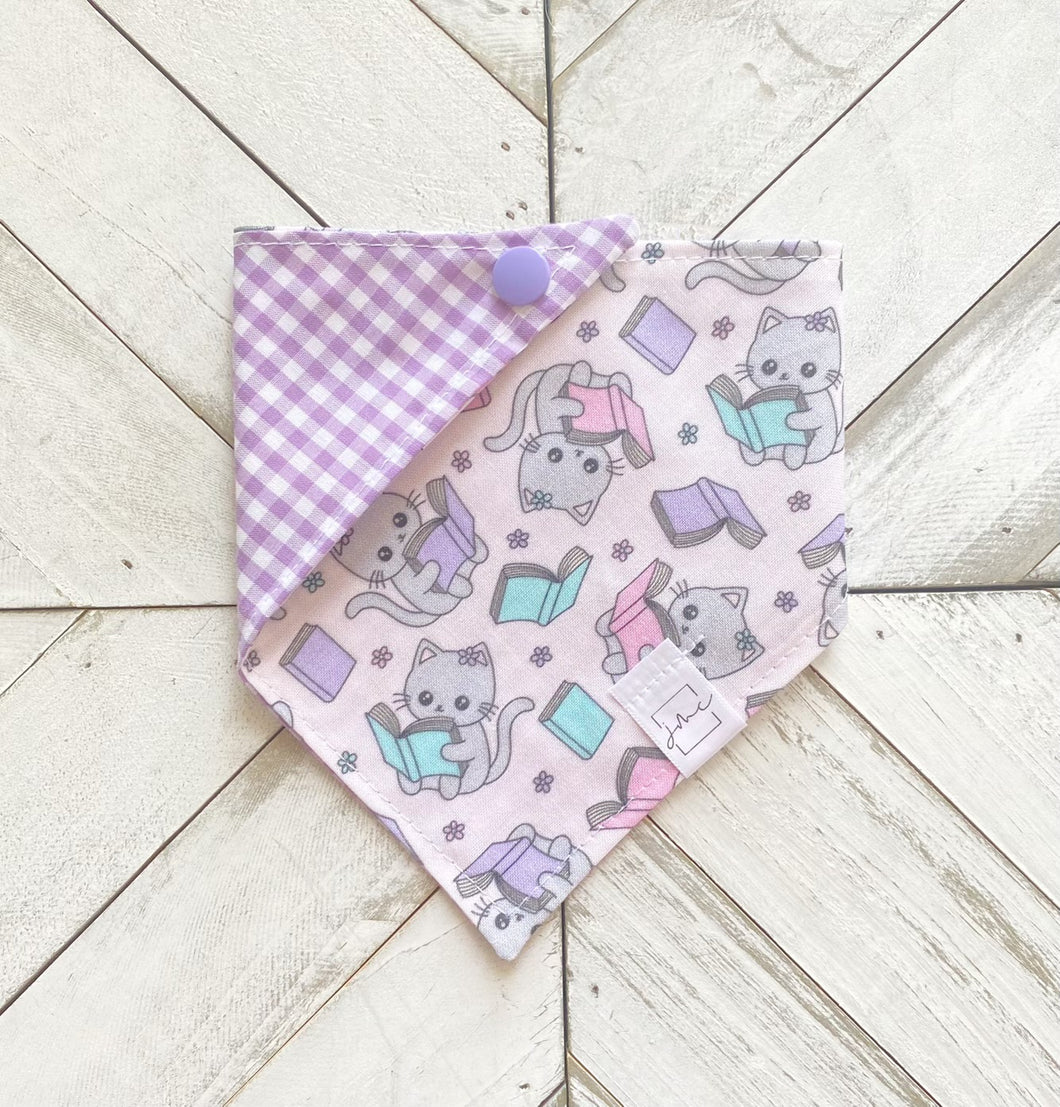 Kitty Book Club Pet Bandana