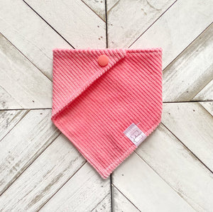 Coral Corduroy Pet Bandana