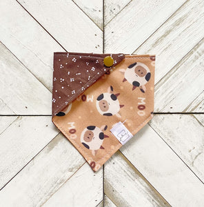 Chocolate Cow Pet Bandana
