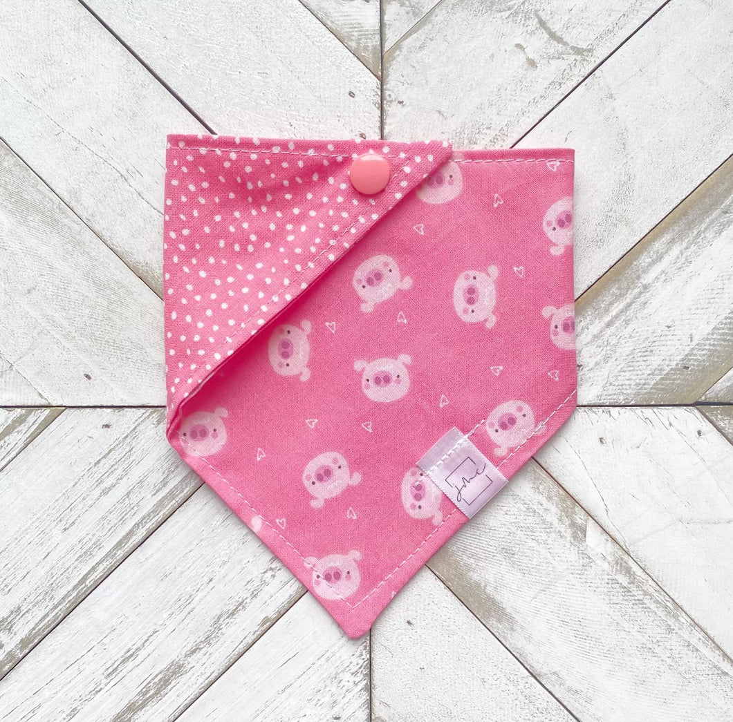 Pink Piggy Pet Bandana