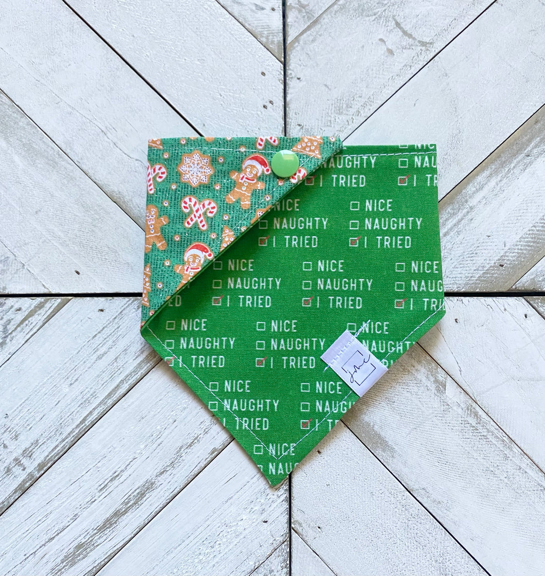 Naughty Or Nice Pet Bandana
