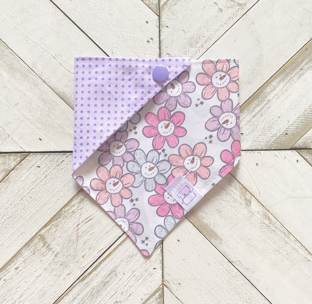 Snowman Daisies Pet Bandana
