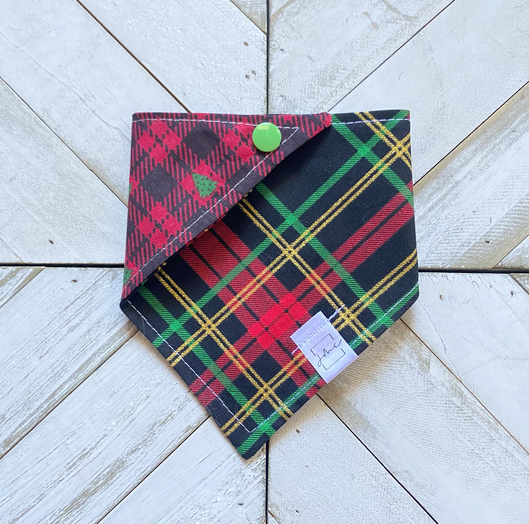 Christmas Plaid Pet Bandana