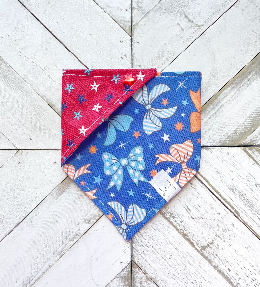 Patriotic Bows Pet Bandana
