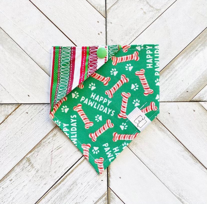 Happy Pawlidays Pet Bandana