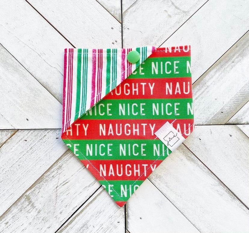 Naughty Or Nice Pet Bandana