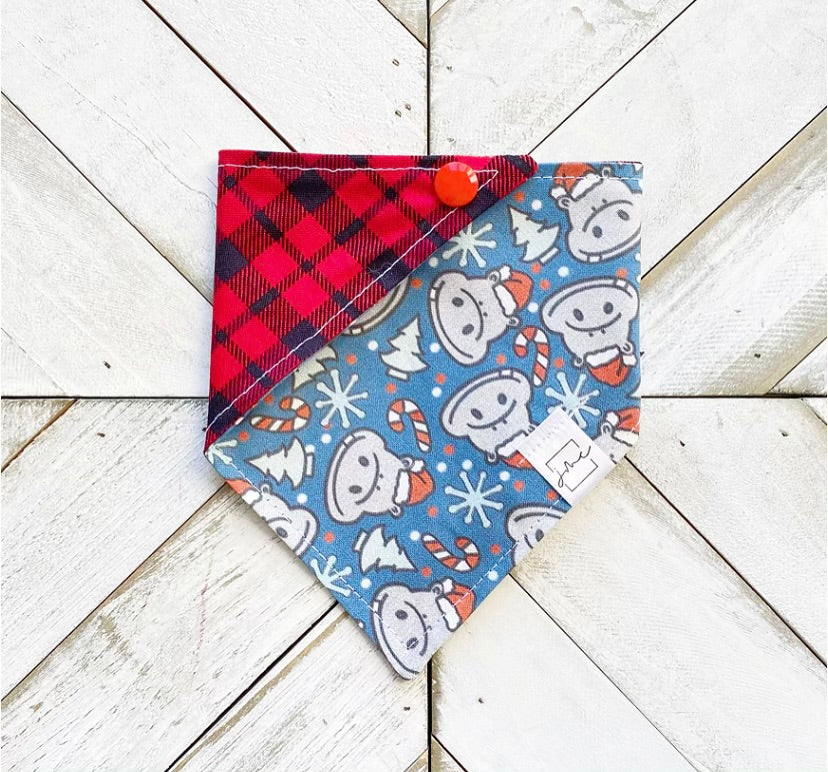 Hippo For Christmas Pet Bandana