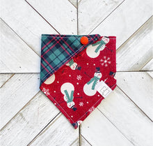 Load image into Gallery viewer, Shimmer Snowmen Pet Bandana
