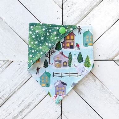 Snowy Small Town Pet Bandana
