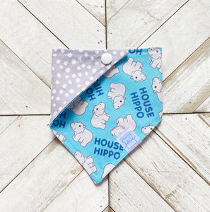 House Hippo Pet Bandana