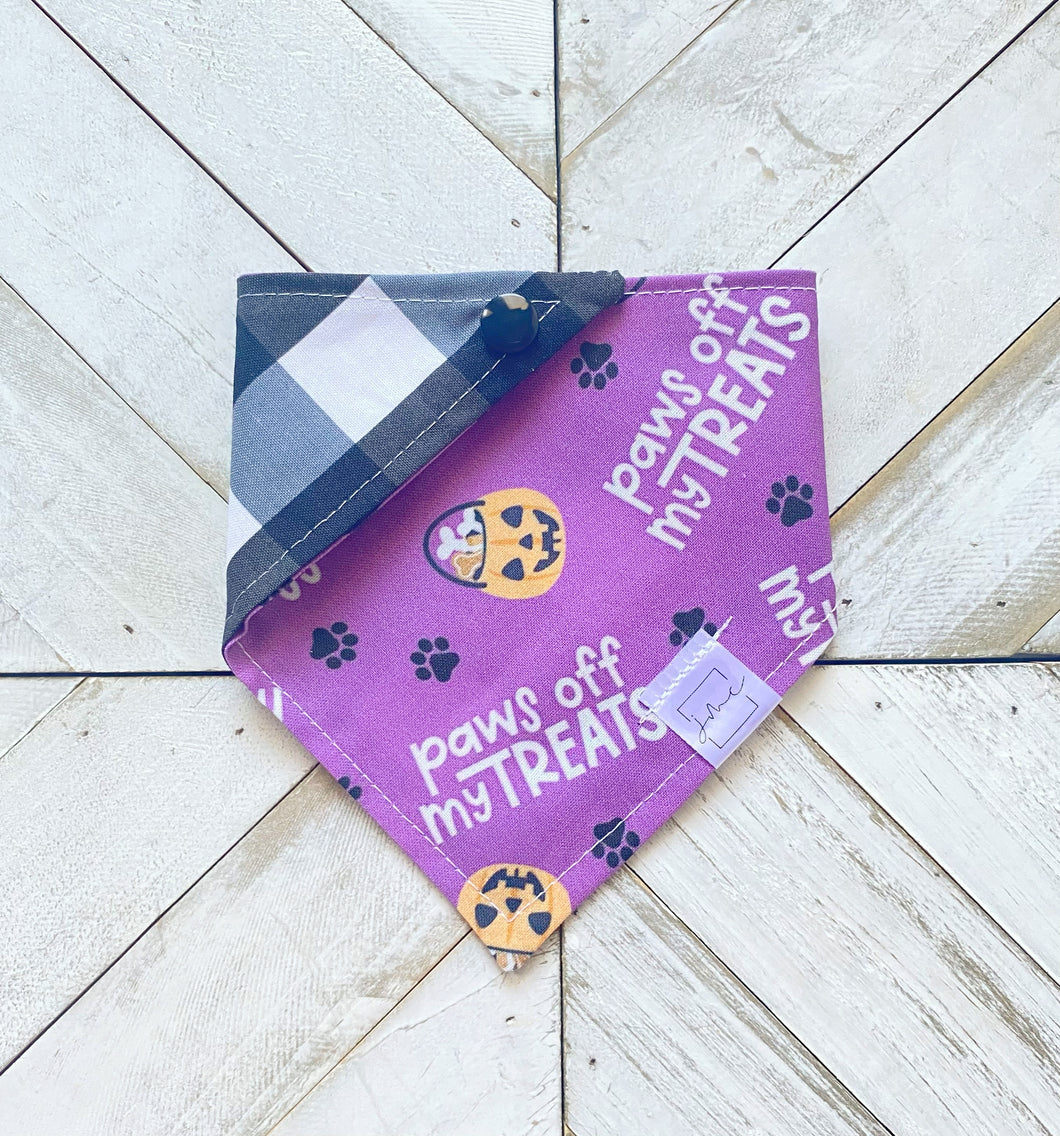 Paws Off My Treats Pet Bandana