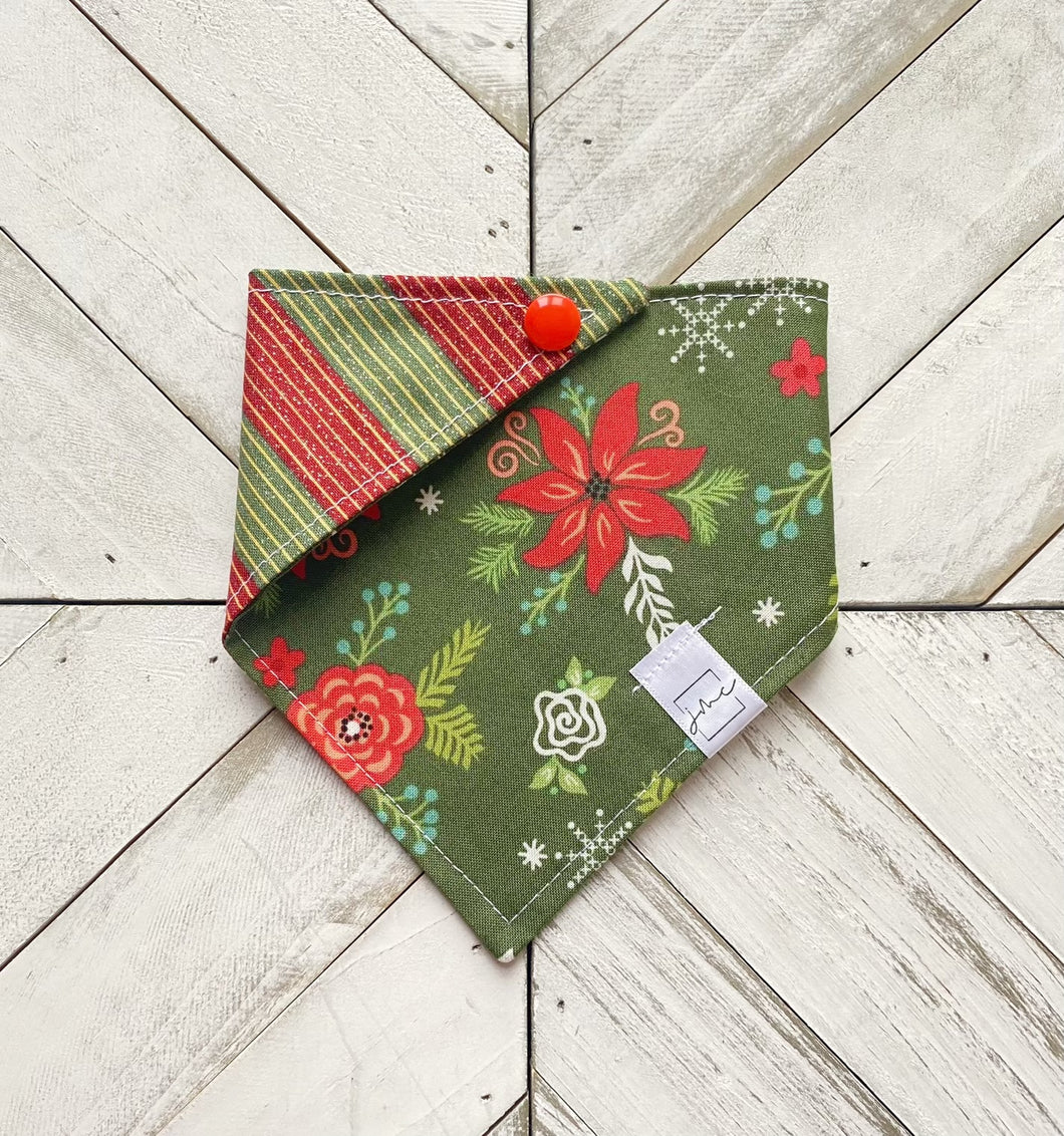 Poinsettia Party Pet Bandana