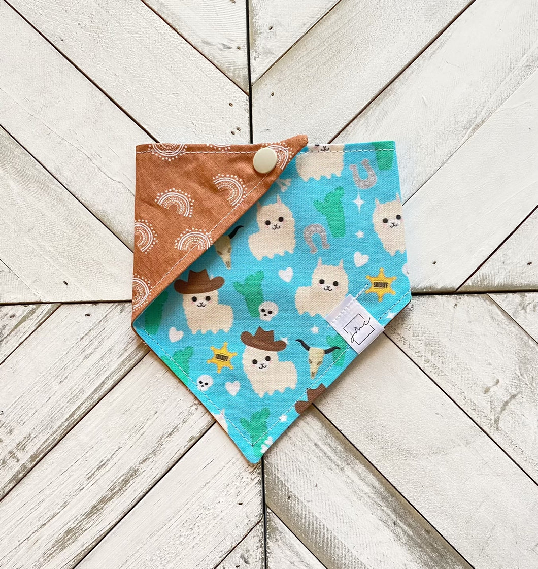Llama Cowboy Pet Bandana
