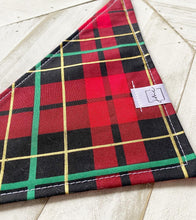 Load image into Gallery viewer, Holiday Plaid Pet Bandana
