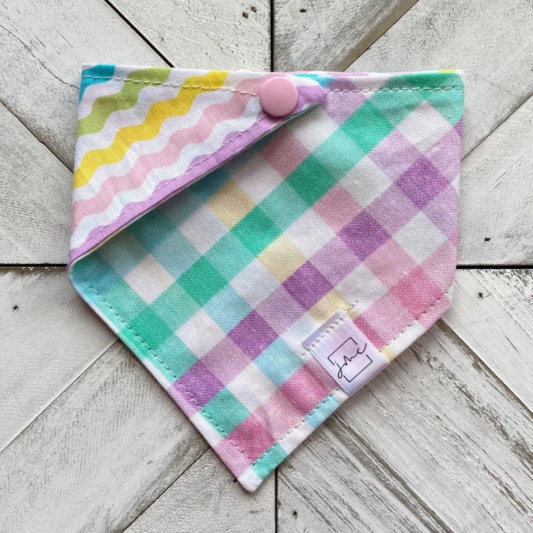 Spring Plaid Pet Bandana