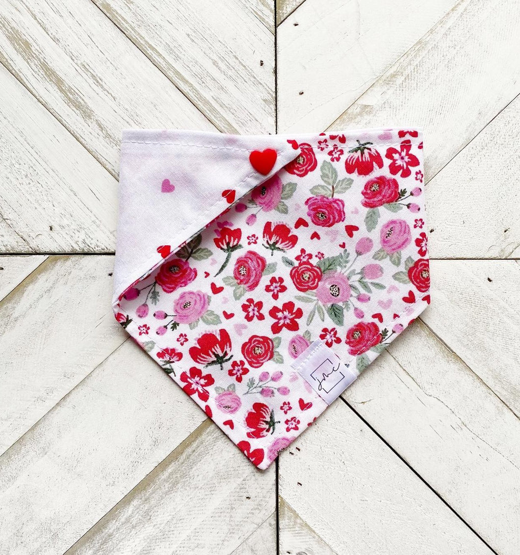 Valentine's Floral Pet Bandana